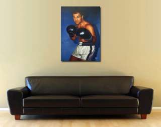 Rocky Marciano Boxing Legend Original Oil Art Painting  