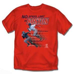  Boston Red Sox MLB No Speed Limit in Boston Mens Tee (Red 