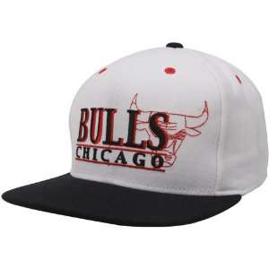  adidas Chicago Bulls White Black Sixth Man Snapback 