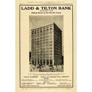 1911 Ad Ladd Tilton Bank Portland Oregon Walter Cook 