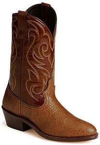 Laredo 12 Cognac Bullhide Western Boots, 10 M & 8.5 EW, NIB $100 