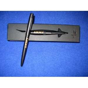  US Army Black Matte Fisher Space Pen with ARMY Initials 