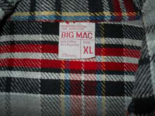 vtg 70S PENNEYS BIG MAC PLAID HEAVY FLANNEL SHIRT XL  