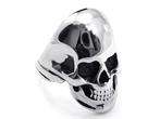 Men Silver Tone Stainless Steel Ghost Head Ring Size 13  