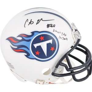  Chris Johnson Autographed Mini Helmet  Details Tennessee 