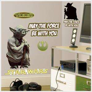 YODA WALL DECALS Classic Star Wars Movie Stickers  