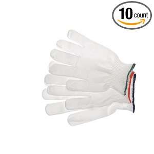 Berkshire BGL5.20M BCR Nylon Full Finger Knit Glove Liner, Orange Cuff 