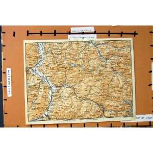   1926 MAP MAIENFELD RAGAZ CHUR ZIZERS BLUDENZ MOUNTAINS