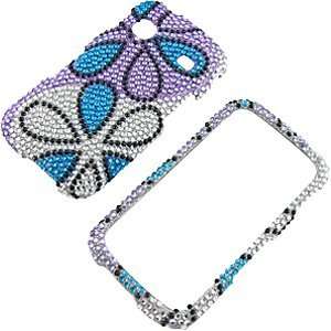   Samsung Repp R680, Blue Daisy Full Diamond Cell Phones & Accessories