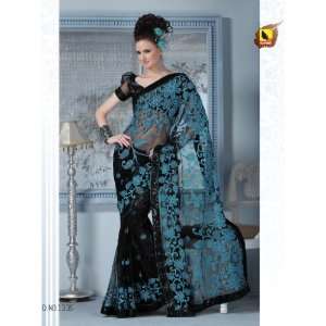  New Designer Shimmer Saree with Thread Sequines Work 