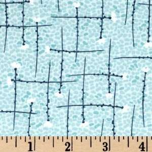   Abstract Rows Ice Blue Fabric By The Yard Arts, Crafts & Sewing