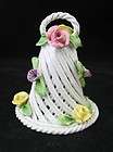 White Floral Ornate Porcelain Bell Made 