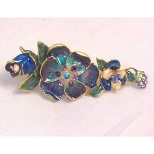  Floral Handpainted Hairclip with Pansies 9331 Everything 