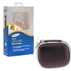   Bluetooth Handsfree Headset + Bronze Universal Bluetooth Case