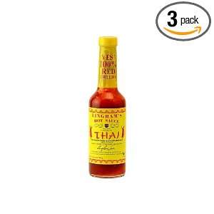 Linghams Thai Hot Sauce, 12 Ounce Bottle (Pack of 3)  