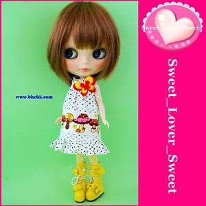 BHC Blythe Doll Outfit Mushroom Mini Skirt Dress Set  