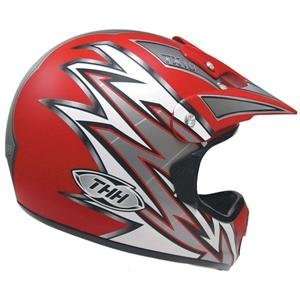  THH TX 10 Stealth Matte Helmet   X Large/Matte Red/Silver 
