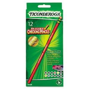  Ticonderoga Colored Pencils, Eraser, Assorted Colors, 12 