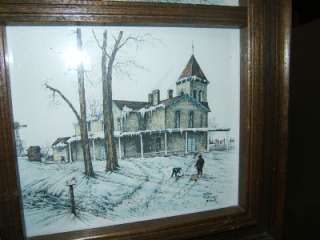 Lot 7 Bicknell signed # Hand color etchings Framed  