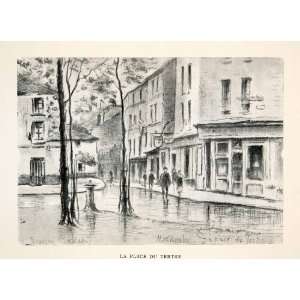  1926 Print La Place Du Tertre Montmartre Paris France 