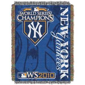 MLB New York Yankees World Series Champion 48 inch by 60 inch Tapestry 