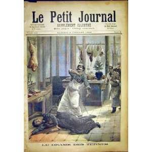  Drama Terns Butcher Murder French Print 1892