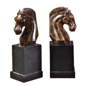  Other Accessories and Clocks Stallion Bookends, Set/2 