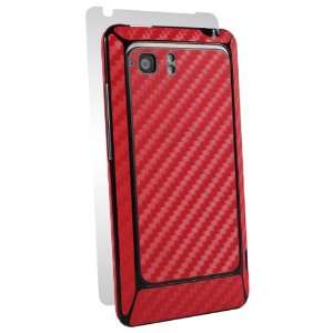 HTC Vivid 4G 4 G Red Carbon Fiber Texture Full BodyGuardz 