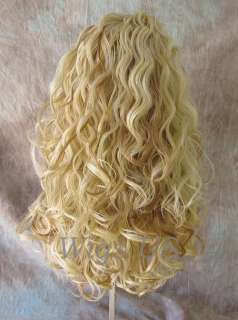 WIGS Strawberry and Pale Blonde Long Spiral Curls HEAT OK wig  