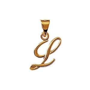  18K Gold Plated Letter L Initial Pendant Jewelry