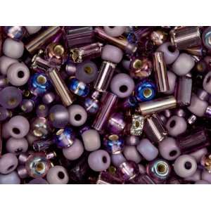   Glass Purple 10/0 Seed Bead Mix   22 Gram Tube Arts, Crafts & Sewing