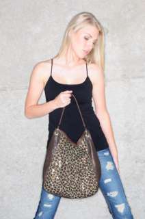 NEW Designer RHINESTONE LEOPARD Cheetah Purse Bag BLING  
