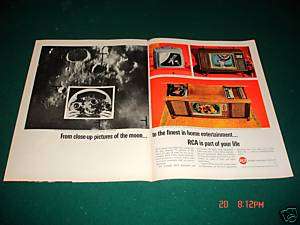 1964 RCA TV Pictures Moon Stereo Console Television Ad  
