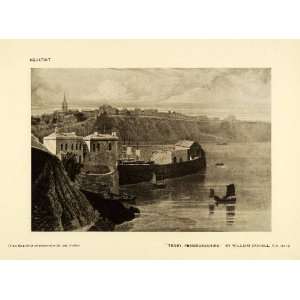  1917 Print William Daniell Art Tenby Pembrokeshire Wales 