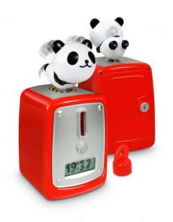 HOMADE Panda Slot Machine Alarm Clock Coin Piggy Bank  