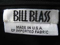 BILL BLASS RUNWAY BLACK LACE + CHIFFON + JERSEY DRESS~M  