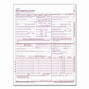  Forms, 8 1/2 x 11, 500 Forms   Sold As 1 Pack   CMS 1500 claim forms 
