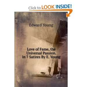  the Universal Passion. in 7 Satires By E. Young. Edward Young Books