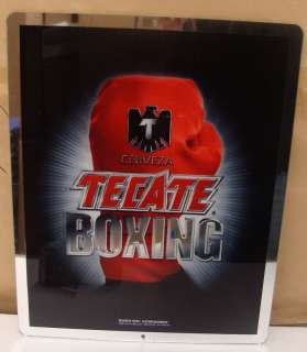 CERVEZA TECATE BOXING 17 X 13 CHROMIUM TACKER NEW  