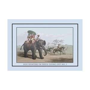  Hog Hunters in India Going Out No 1 20x30 poster