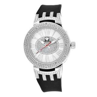 LADIES ICE MANIA DIAMOND WATCH WITH BLACK WHITE AND BROWN STRAP  