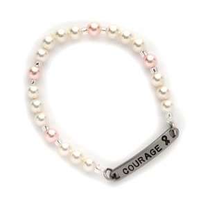  Alert White/Pink Pearl Courage Bracelet
