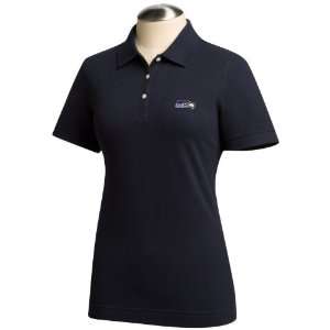  NFL Seattle Seahawks Womens Ace Polo, Navy Blue, X Large 