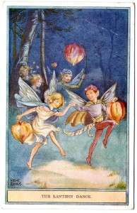 1942 RENE CLOKE The Lantern Dance Fairy Postcard  