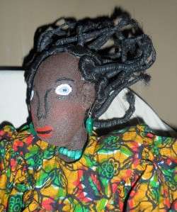 OOAK Beautiful Rafiki Wax Doll Black African Doll by Kasongo Mwema 