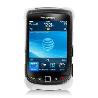 For RIM BlackBerry Torch 9800/9810 Silicone/Hard Dot TPU Case White 