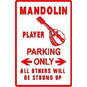  MANDOLIN PLAYER PARKING instrument NEW sign