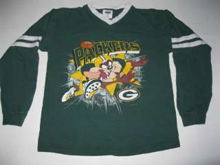 Vtg Green Bay Packers Tasmanian Devil NFL T shirt Youth Large  