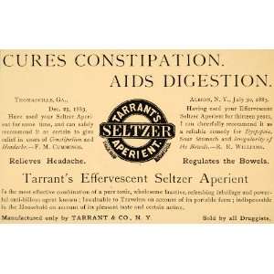   Ad Tarrants Effervescent Seltzer Digestion Bowels   Original Print Ad