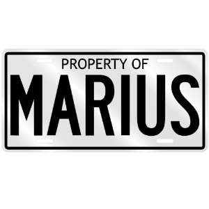  PROPERTY OF MARIUS LICENSE PLATE SING NAME